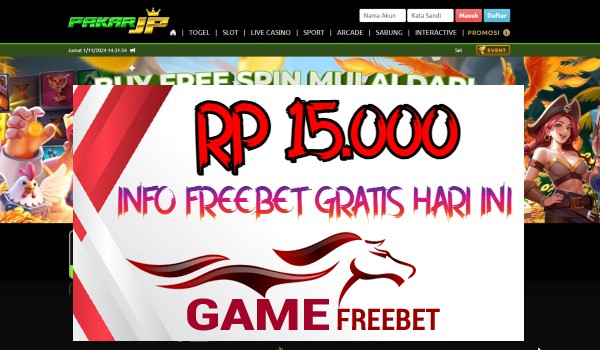 Pakarjp Game Freebet Rp 15.000 Tanpa Deposit