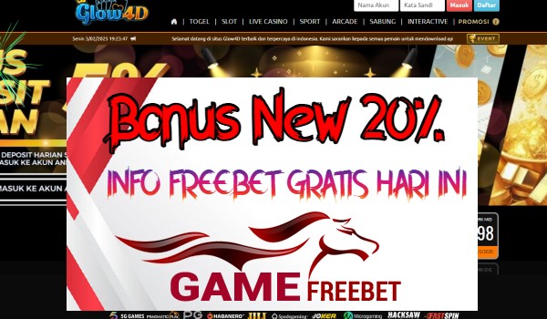 Glow4d Bonus 20% Khusus New Member