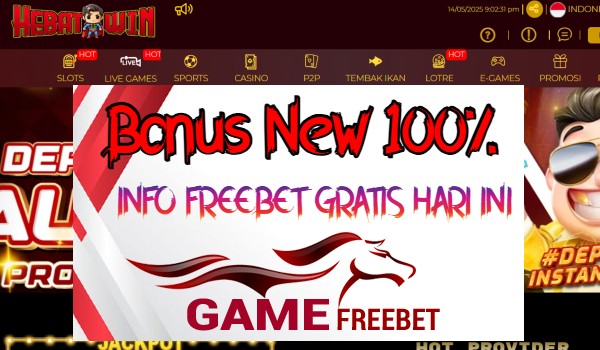 Hebatwin Bonus 100% Khusus New Member
