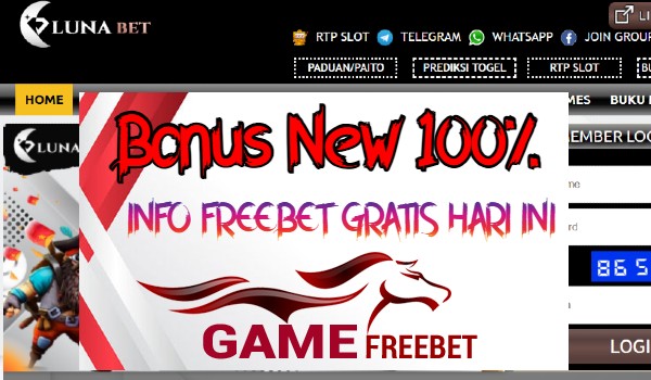 LUNABET Bonus 100% Khusus New Member